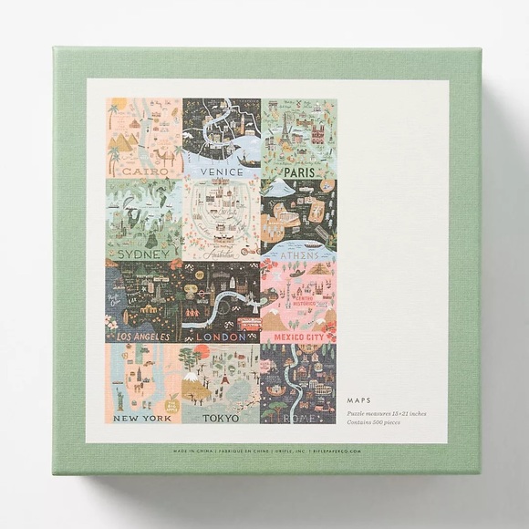 Rifle Paper Co. Maps Puzzle - Picture 2 of 2